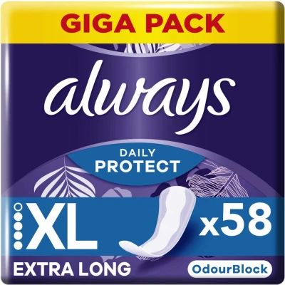 Afbeelding van Always Daily Protect Extra Long Inlegkruisjes 58ST