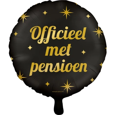 Afbeelding van Helium Ballon Pensioen Classy 45cm per stuk