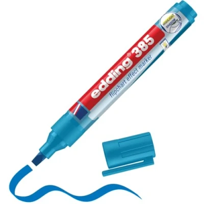 Afbeelding van edding 385 flipchart effect marker licht blauw 10 stuks navulbaar voor flipcharts