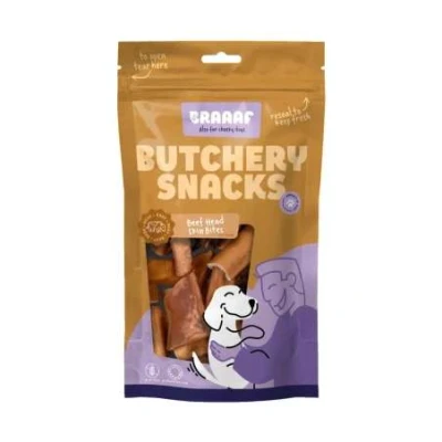 Afbeelding van Braaaf butchery hondensnacks runderkophuid stukjes 150 gram