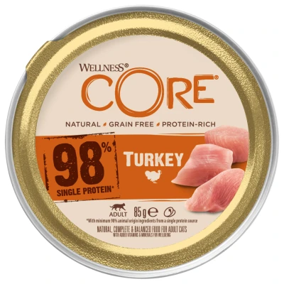 Afbeelding van Wellness Core 98% Recipe 85 g Kattenvoer Kalkoen