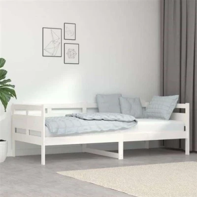 Afbeelding van Slaapbank massief grenenhout wit 90x200 cm