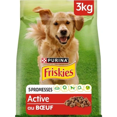 Afbeelding van Friskies Active droogvoer voor honden met de smaak rund 3000g