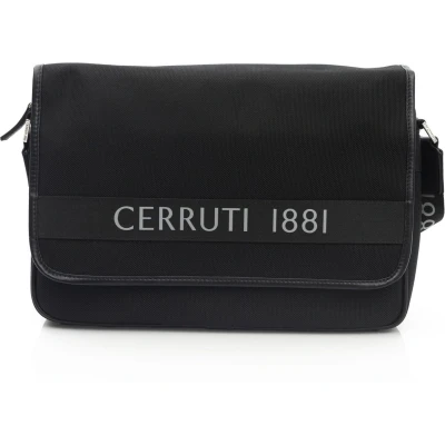 Afbeelding van Cerruti 1881 Zwarte Nylon Schoudertas voor Mannen