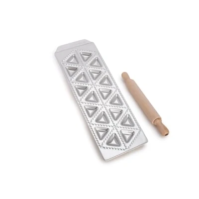 Afbeelding van Imperia Raviolamp Classic Line raviolivorm, gemaakt in Italië, accessoires voor pastamachine, keukenaccessoire verse pasta, met deegroller