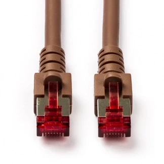 Afbeelding van Netwerkkabel Cat6 S/FTP 5 meter (100% koper, LSZH, Bruin)