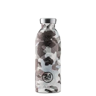Afbeelding van 24Bottles Thermosflasche Clima 500ml Camo Dagelijks gebruik Roestvrijstaal Grijs