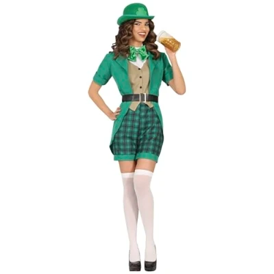 Afbeelding van Guirca Landen Thema Kostuum Miss Patricia Patrick Vrouw Groen Maat 38 40 Carnavalskleding Verkleedkleding