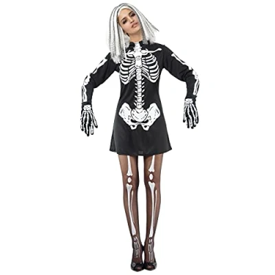 Afbeelding van &quot;Halloween skeletten kostuum voor dames Verkleedkleding One size&quot;