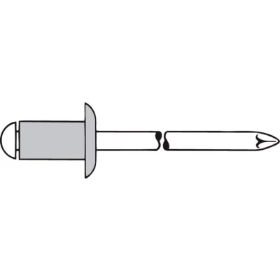 Afbeelding van Gesipa 1433486 Standaard blindklinknagel Platbolkop Open AL/ST 4,0 x 8mm (500st)