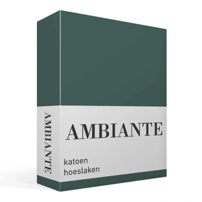 Afbeelding van Hoeslaken 1 Persoons 90x210 Ambiante Katoen Groen