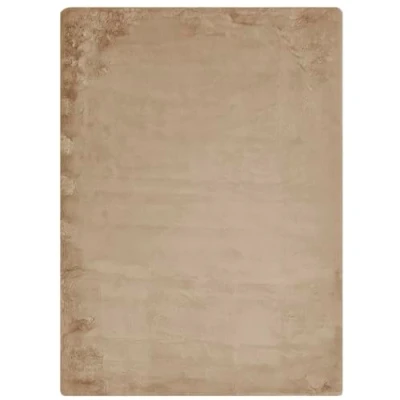 Afbeelding van LUXOR living Coste Pluizig tapijt van kunstbont voor de slaapkamer, ideaal als bedmat comfortabel lamsvachttapijt, 160 x 230 cm, taupe