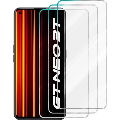 Afbeelding van Cadorabo 3x Screenprotector geschikt voor Realme GT Neo 3T Beschermende Pantser Film in Getemperd (Tempered) Display beschermend glas 9H hardheid met 3D Touch
