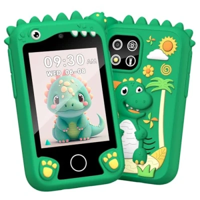 Afbeelding van Adicop Pretend Smartphone, touchscreen, 1080p, 2,8 inch, digitale camera voor meisjes en jongens, kinderen van 3 tot 8 jaar, videocamera, kerst verjaardagsspeelgoed met GB SD kaart