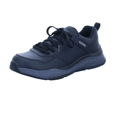 Afbeelding van Skechers Sportieve veterschoenen, Heren, Maat: 45, Black Leer en imitatieleer