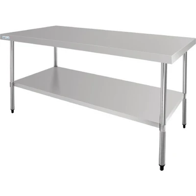 Afbeelding van Vogue RVS centrale werktafel 180cm