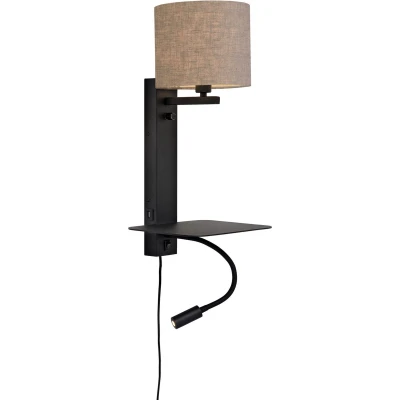 Afbeelding van IT&#039;S ABOUT ROMI Florence leeslamp 2 lamps donker linnen