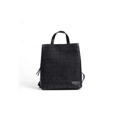 Afbeelding van Desigual Accessories PU Backpack Medium Damesrugzak, zwart., M, Rugzakaccessoires van maat M