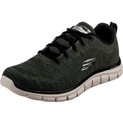 Afbeelding van Skechers 232298 Olbk Sneakers voor heren, Olijf gebreide zwarte rand