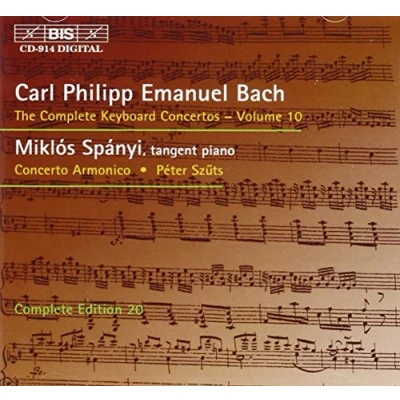 Afbeelding van Miklós Spányi, Concerto Armonico C.P.E. Bach: Keyboard Concertos Vol.10 (CD)