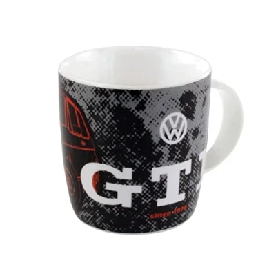 Afbeelding van BRISA VW Collection Volkswagen keramische mok voor koffie, thee, cappuccino (370 ml/GTI Front) (zwart)