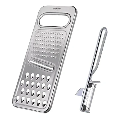 Afbeelding van Westmark 2 x universele rasp + dunschiller roestvrij staal Famos zilver 100222E7