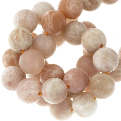 Afbeelding van Zonnesteen Frosted Kralen (8 mm) 46 Stuks