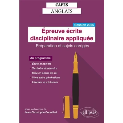 Image de CAPES Anglais 2025 Épreuve écrite disciplinaire appliquée