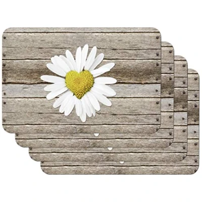 Afbeelding van Venilia 59104 Placemat Madeliefjes, 45 x 30 cm, 4 delig, antislip, hittebestendig, polypropyleen