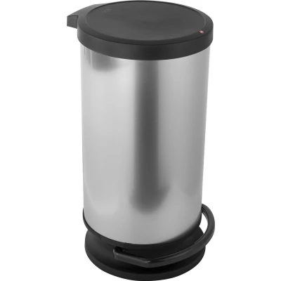 Afbeelding van Rotho Paso Pedaalemmer 30L Metallic Zilver/Zwart