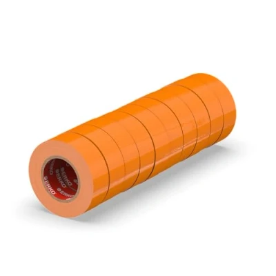 Afbeelding van ERKO elektrische isolatietape, pvc, 15 mm x 10 m, stuks, oranje, reparatie van kabels, zeer flexibel met sterke hechting, chemicaliënbestendig