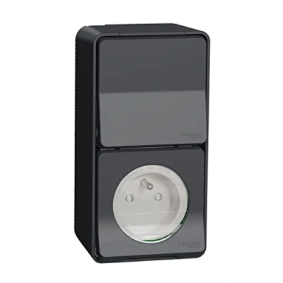 Afbeelding van Schneider Electric MUR36025 wandcontactdoos + wisselschakelaar verticale mureva Styl, 250 V, grijs