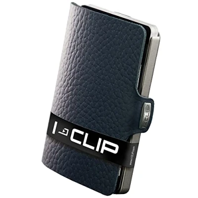 Afbeelding van I CLIP Original Silver Pure Blue, Portefeuille, Portemonnee, Kaarthouder, Credit Card Opberger