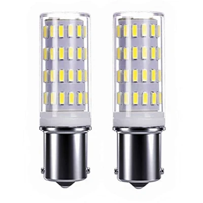 Afbeelding van PYRJIN Ba15s 1156 ledlampen, 5 W, AC/DC, 12 V 24 V, enkel contactlamp, 45 komt overeen met koud wit, 6000 K, 2 stuks.