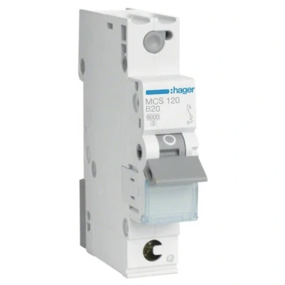 Afbeelding van Hager MCS120 Zekeringautomaat 1 polig 20 A 400 V