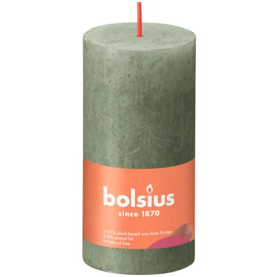 Afbeelding van Stompkaars Fresh Olive 100/50 rustiek Bolsius