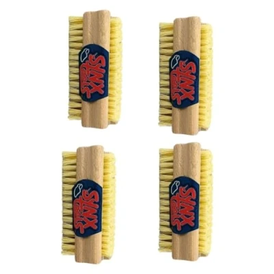 Afbeelding van Synx Tools nagelborstel hout set van 4 stuks schrobborstels nagel borstel schrobbezem Voordeelverpakking