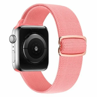 Afbeelding van Apple Watch Solo Loop Nylon bandje Roze Geschikt voor 38mm / 40mm 41mm