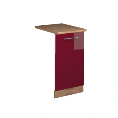 Afbeelding van Vicco Fame LineVoorpaneel vaatwasser 45 cm , WB Eik Bordeauxrode hoogglans