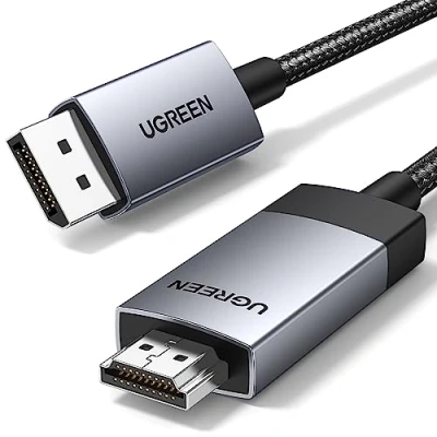 Afbeelding van Ugreen Kabel Display Port do HDMI DP119 4K, 1m, jednokierunkowy (1 m, DisplayPort, HDMI), Videokabel