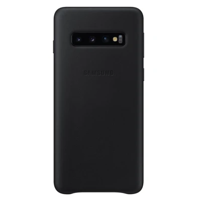 Image de Coque en cuir Samsung Noir pour Galaxy S10