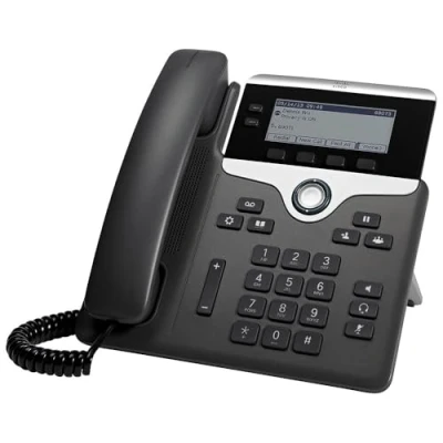Afbeelding van Cisco CP 7821 3PCC K9= VoIP systeemtelefoon LC display Zwart, Zilver