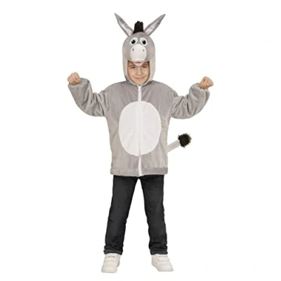Afbeelding van Vest met capuchon ezel voor kinderen Verkleedkleding 86/92