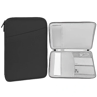 Afbeelding van MoKo 12.9 Inch Tablet Sleeve Bag, Compatible with iPad Pro M2 2022/2021/2020/2018/Pro 2017, Surface Laptop Go 12.4&quot;, Galaxy Tab S8+ Waterproof Bag Carrying Case Pocket, Dark Gray