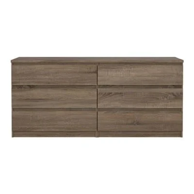 Afbeelding van Naia kommode 6 lades truffel decor.