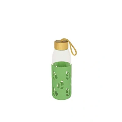 Afbeelding van Pebbly Glass Bottle With Silicone Wrap 55 Cl