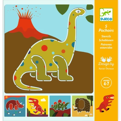 Afbeelding van Djeco tekensjablonen dino&#039;s