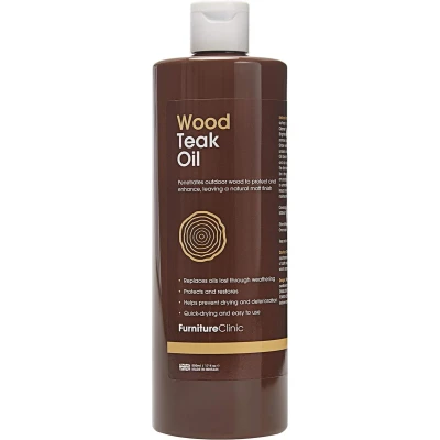 Afbeelding van Teak Olie 500ml Hout Versterken &amp; Beschermen UV Bescherming Tuin Meubilair Wood Oil 500 ml