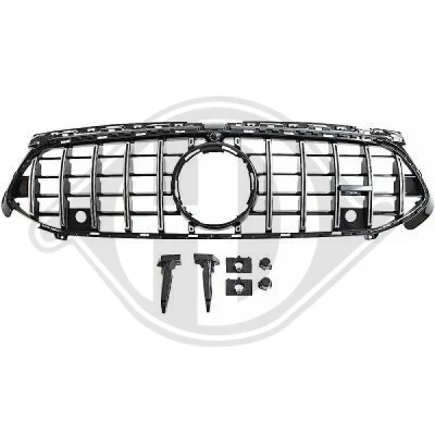 Afbeelding van DIEDERICHS 1683941 Grille Auto Glanzend Chroom/zwart