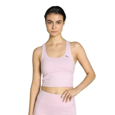 Afbeelding van Puma Studio Foundation CROP TANK Top, Dames, Maat: XL, Grape mist heather